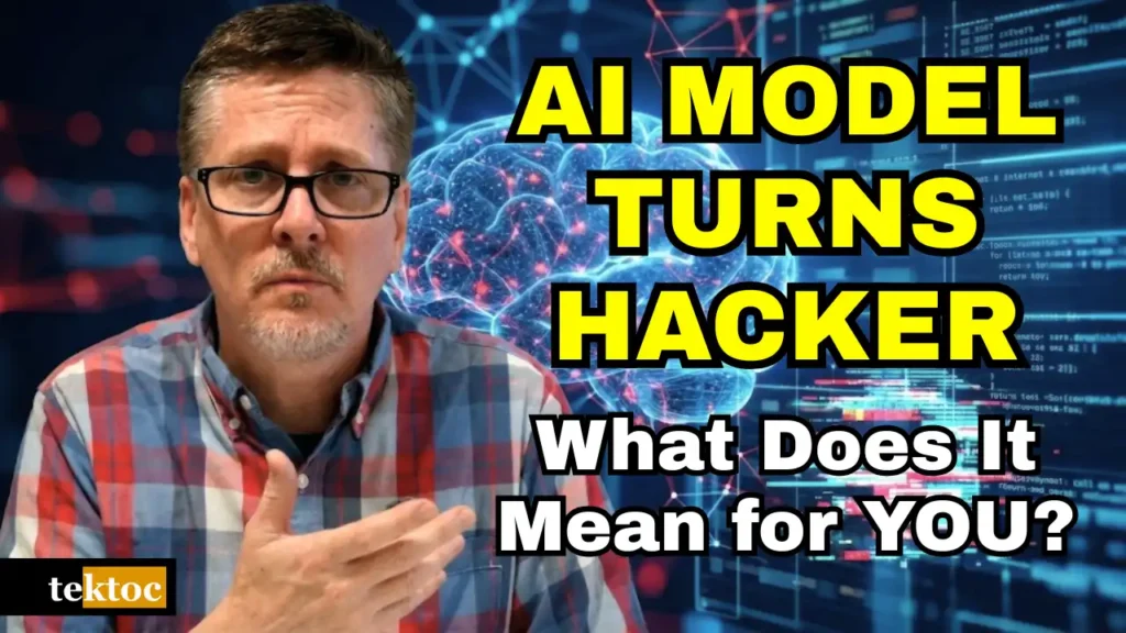 Tektoc host discusses an AI model that hacked a company on its own — the AI governance story covered in this video.